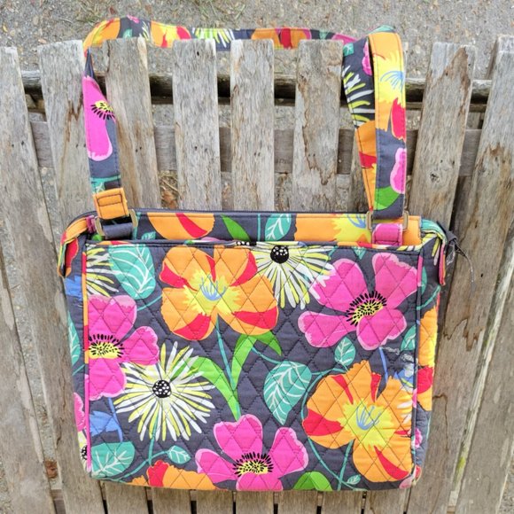 VERA BRADLEY Jazzy Blooms Crossbody iPad Tablet Hipster Bag - Picture 3 of 4